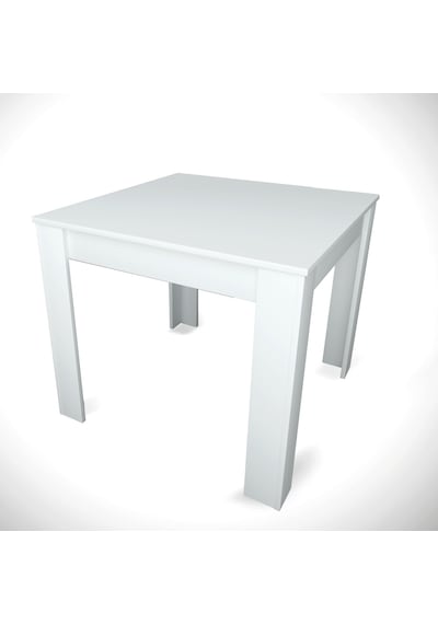 Pasific Home Single Mutfak Yemek Masası, 90x90 cm, Kare, Parlak Beyaz
