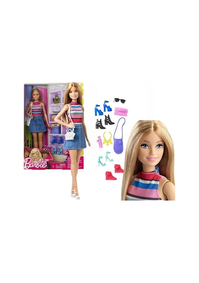 Barbie Bebek ve Muhteşem Aksesuarları Oyun Seti Fvj42