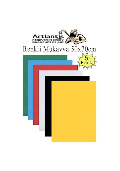 Renkli Mukavva 6 Renk 50x70 Cm 1 Paket Sert Renkli Karton 1.0 Mm Okul Okul Öncesi Anasınıfı Hobi Etkinlik