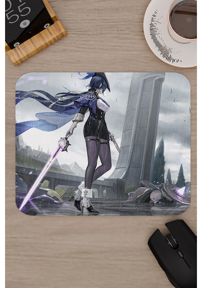 Clorinde Genshin Impact Anime Gacha V1 - 22x18 Gaming Mouse Pad Fare Altlığı