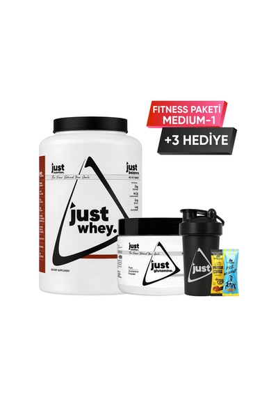 Just Nutrition Fitness Paketi - Medium 1 + 3 Hediye Protein Tozu + Glutamin Karışık