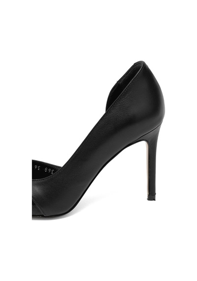 Ayakkabı Fuarı Elit Arlena Kadın Hakiki Deri Stiletto Siyah Siyah