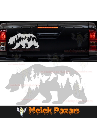 Ayı Doğa Manzara Off Road Oto Sticker