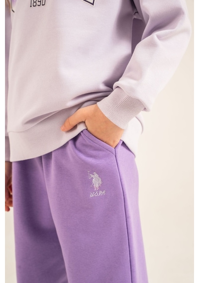 U.S. Polo Assn. Kız Çocuk Baskılı Mor Uzun Kol Eşofman Takımı Us2701-c-v2 Us2701-c-v2