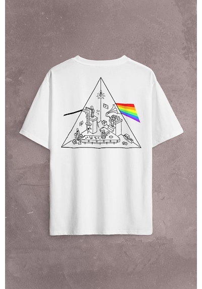 Pink Floyd Carnegıe Hall Dark Side Of The Moon Sırt Ön Baskılı Oversize Tişört Unisex T-shirt 001