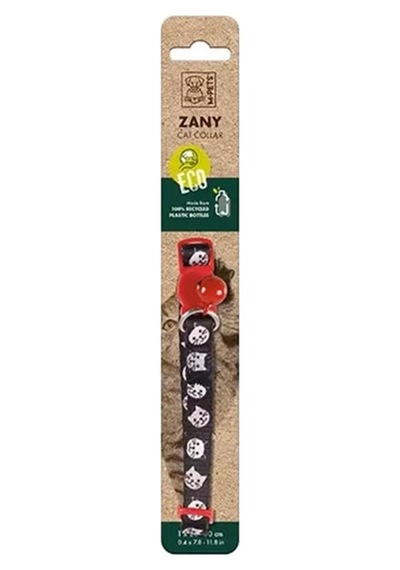 M-pets Zany Zilli Kedi Boyun Tasması Siyah/kırmızı