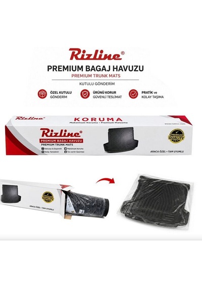 Rizline Premium Toyota Proace City 2019 Sonrası Bagaj Havuzu Bagaj Demirsiz