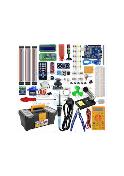 Arduino Süper Başlangıç Eğitim Seti Ve Lehimleme Seti Takım Çantası