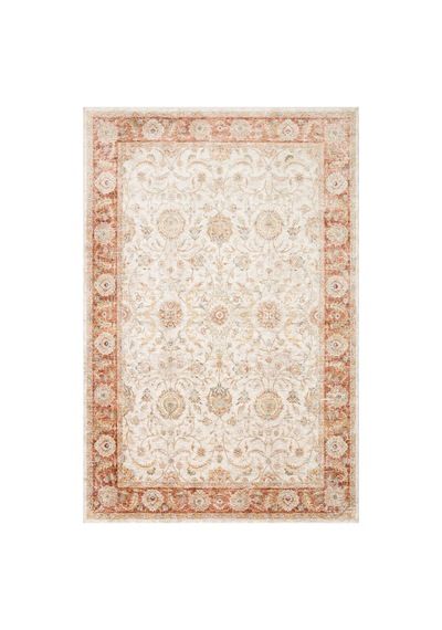 Eko Halı Efes 02 Cream Klasik Desenli Yumuşak Tuşeli Polyester Makine Halısı Krem