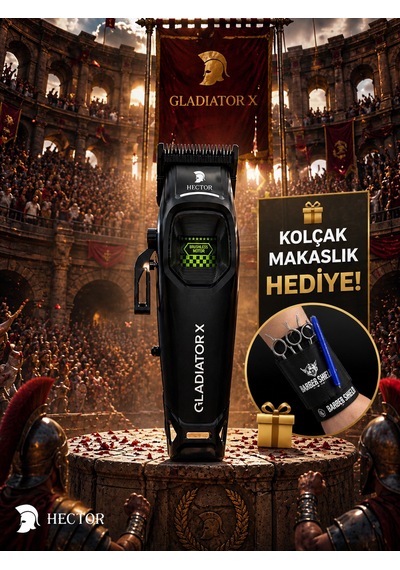 Hector Gladiator X Siyah Saç Kesme Makinesi