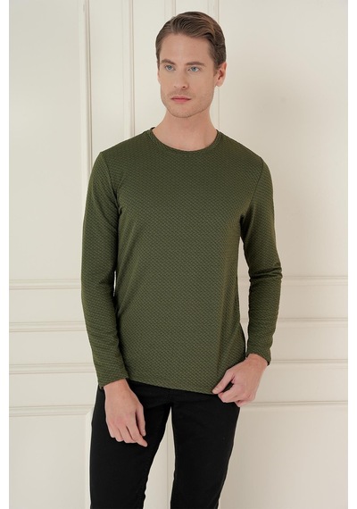 Efor Ts 889 Slim Fit Haki Spor T-shirt Haki