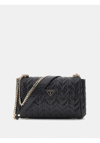 Guess Stacey Dönüştürülebilir Kapaklı Kadın Siyah Çapraz Çanta Hwgg9741210-bla