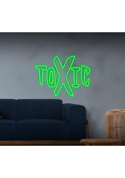 Toxıc Yazılı Neon Tabela Yeşil