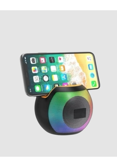 Hubrendy Tekno Taşınabilir Bluetooth Hoparlör Rgb Işıklı, Güçlü Bas Ve 8 Saat Pil Ömrü