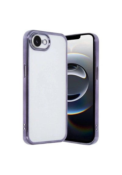 Apple iPhone Uyumlu  16e Uyumlu Kılıf Lensli Silikon - Mor