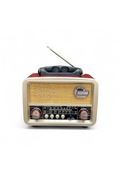 Rt-827m Nostaljik Ahşap Ceviz Görünüm Radyo,güneş Panelli Nostalji Radyo