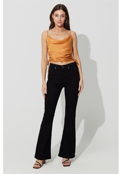 Sherin Taba Yanları Büzgülü Askılı Büstiyer SS23CT4735TA-TABA