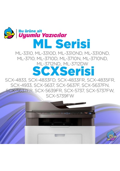 Samsung Mlt-d205l 2'li  Paket / Ml-3310 / Ml-3312 / Ml-3710 / Scx-4833 / Scx-5637 Uyumlu Toner