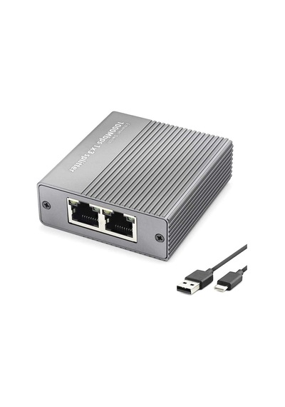 Gigabit Ethernet Switch 4 Port Type C Güç Girişli Gri Hdx1413 Evimdeyokyok