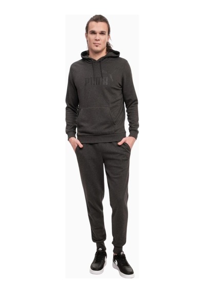 Puma Essential Big Logo Gri Erkek Sweatshirt Gri