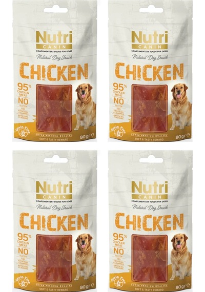 Nutri Canin Tavuklu Fileto Tahılsız Köpek Ödülü 80 G X 4 Adet