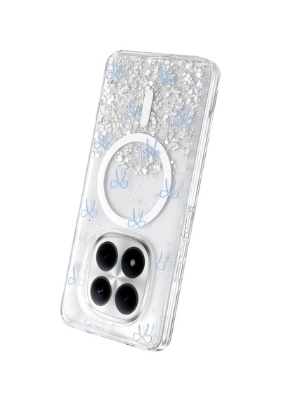 Redmi Note 15 4g & Poco M8 Kılıf Kamera Korumalı Magsafe Özellikli Simli Şık Misk Kapak Desen 3