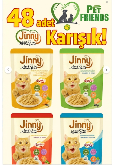 Jınny Karışık Yaş Mama 48 Adet