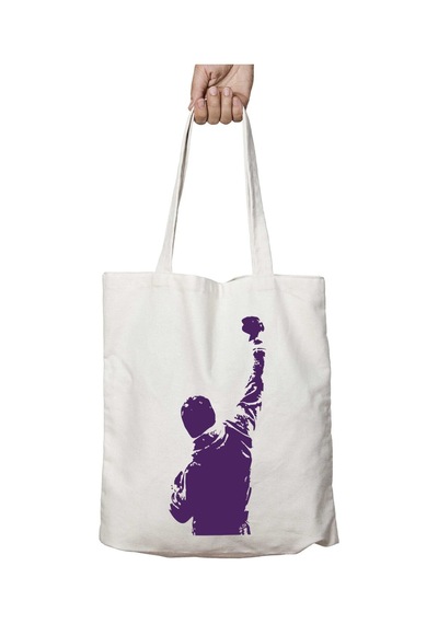 Art Hediye Rocky Balboa Apollo Creed 2 İki Tarafı Kalıcı Baskılı Yıkanabilir Okul Plaj Omuz Bez Çantası Çok Renkli