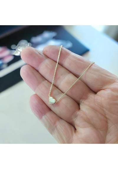 Zarif Ve Şık Minimal Altın Kaplama Çelik Kalp Kolye Rose Gold