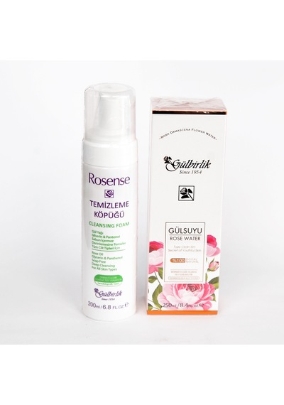 Rosense Gülbirlik Doğal Gül Suyu 250 ML + Rosense Temizleme Köpüğü 200 ML