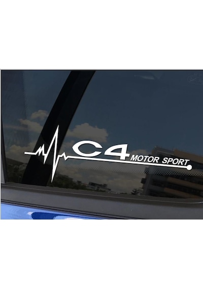 Oto Sticker Citroen C4 Nabız Kalp Atışı Sticker 2 Adet