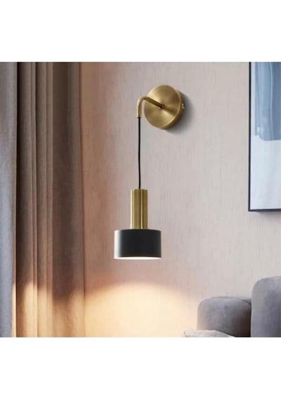Rsylight Retro Metal Dekoratif Rustik Siyah Modern Duvar Aplik Siyah