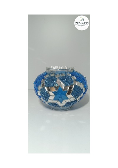 El Yapımı Otantik Mozaik Avize Aplik Lambader Cam 12 Cm Mavi - 806844425 Mavi