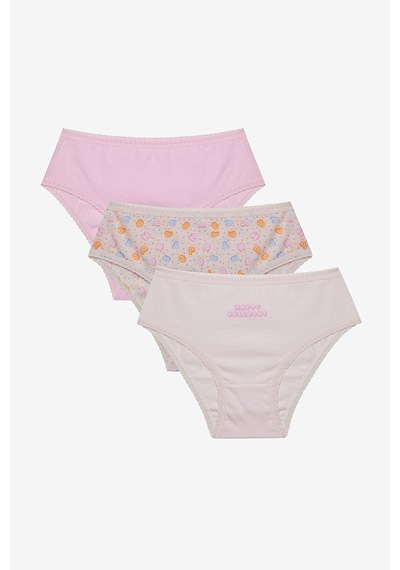 Penti Kız Çocuk Happy Balloons 3lü Çok Renkli Slip Külot Asorti