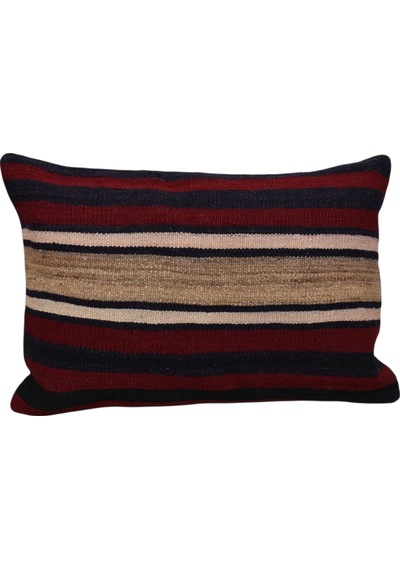 Zehra Abla Halı Yeni El Dokuma Dekoratif Kilim Kırlent Yastık Kılıfı 6664 Çok Renkli