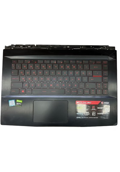 Msı Gf63 Thin 9sc Üst Kasa Klavye Ve Kasası Işıklı Klavye Touchpad
