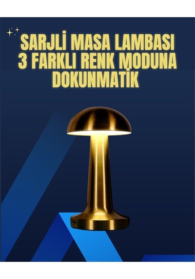 Modern Tasarım Şarjlı Masa Lambası - 1800 Mah Batarya Renkli