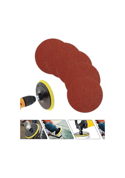 1000 Adet 115 Mm Cırt Zımpara Kağıdı 150 Kum Avuç Taşlama Spiral Uyumlu Velcro Deliksiz Cırtlı Zımpara