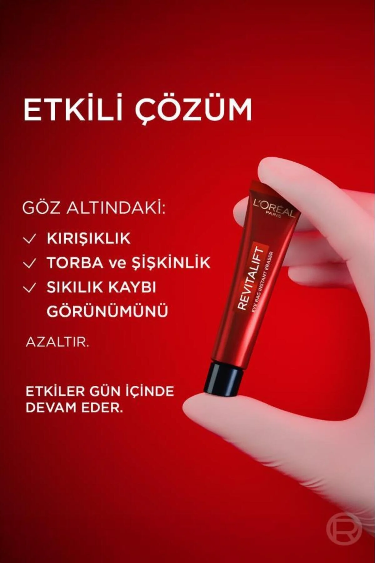 L'Oréal Paris Revitalift Lazer Eyebag Instant Eraser Göz Altı Torba Görünümüne Karşı Etkili Göz Kremi 15 ML