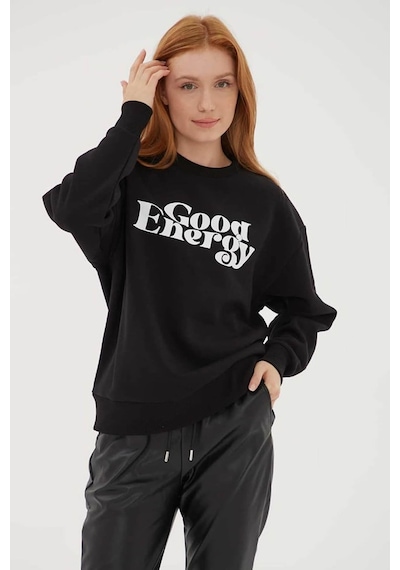 Fashion Friends Kadın Sweatshirt 24k0841k1 Siyah