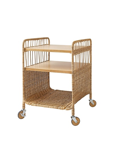 Yan Sehpa, Rattan, 37x53 Cm 1100 Koyu Ceviz