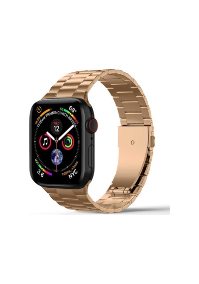 Apple Watch Uyumlu Ultra Thin Belt Three Beads Metal Kordon