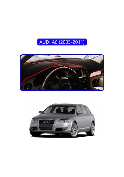 Audı A6 2005-2011 Torpido Koruma Halısı Mavi Kenar