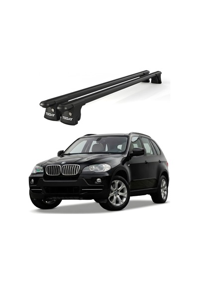 Trio-ıı Bmw X5 2006-2013 Uyumlu Siyah Kilitli Ara Atkı 135cm Port Bagaj Tavan Barı