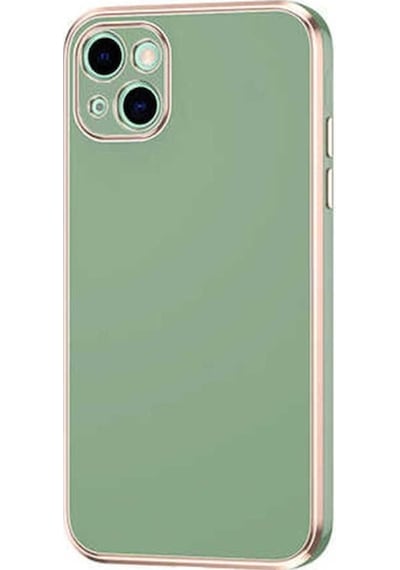 Apple Uyumlu iPhone 13 Kılıf Zore Bark Kapak Light Green