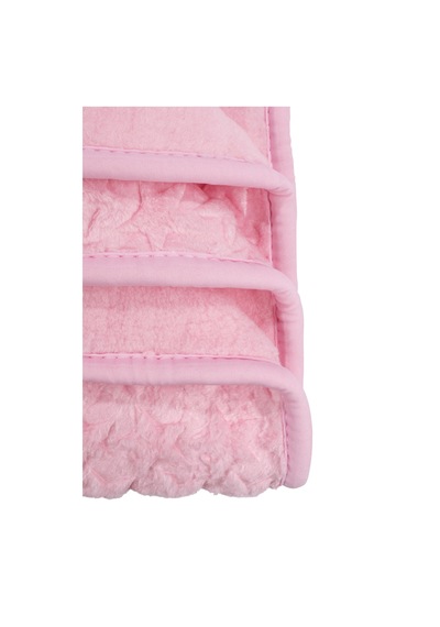 Pembe Yıldız Kabartmalı Kalın Peluş Battaniye 100 120 Cm Çok Renkli