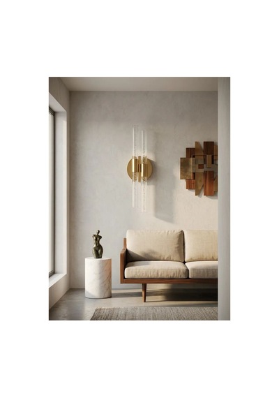 Bubbleflux Dubble Medium 40 Cm Modern Tasarım Led Aplik - Duvar Lambası - Gold - Pilli - Günışığı Gold Pilli
