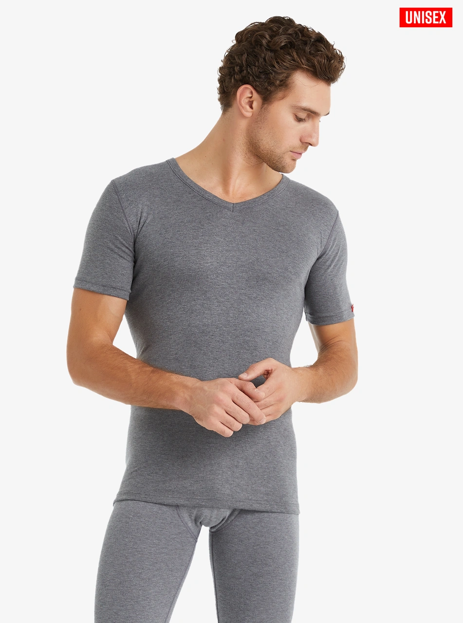 Blackspade Unisex Termal Tişört 2. Seviye 1263 - Gri Melanj