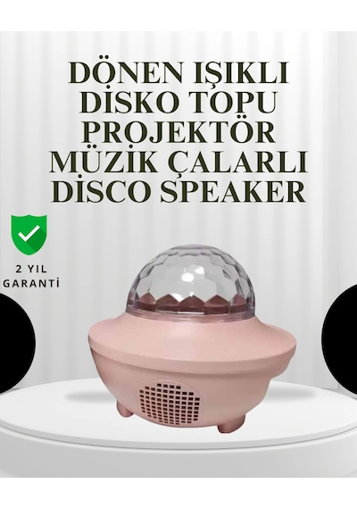 Mey İthalat Sesle Etkileşimli Yıldız Projektörlü Gece Lambası Bluetooth Hoparlörlü, Usb Girişli, Dönen Okyanus Çok Renkli