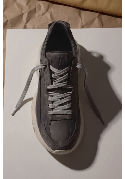 Valmenti Erkek Hakiki Deri Gri Sneakers & Spor Ayakkabı 381 23348 Erk Ayk Y26 Grı